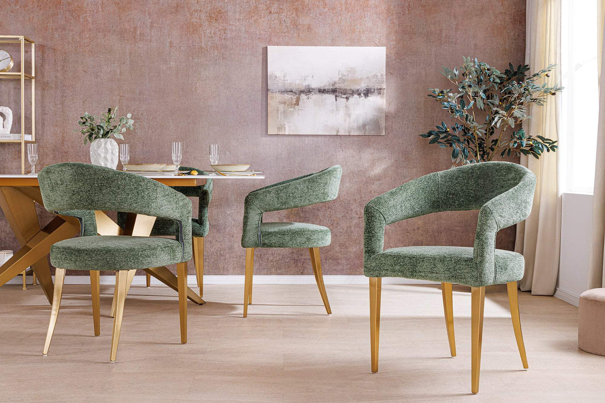 BOUTIQUE zöld szövet szék