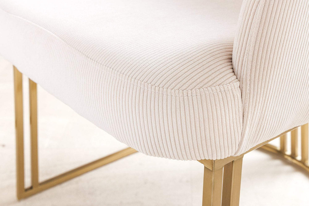 EXTRAVAGANCIA bézs kordbársony szék