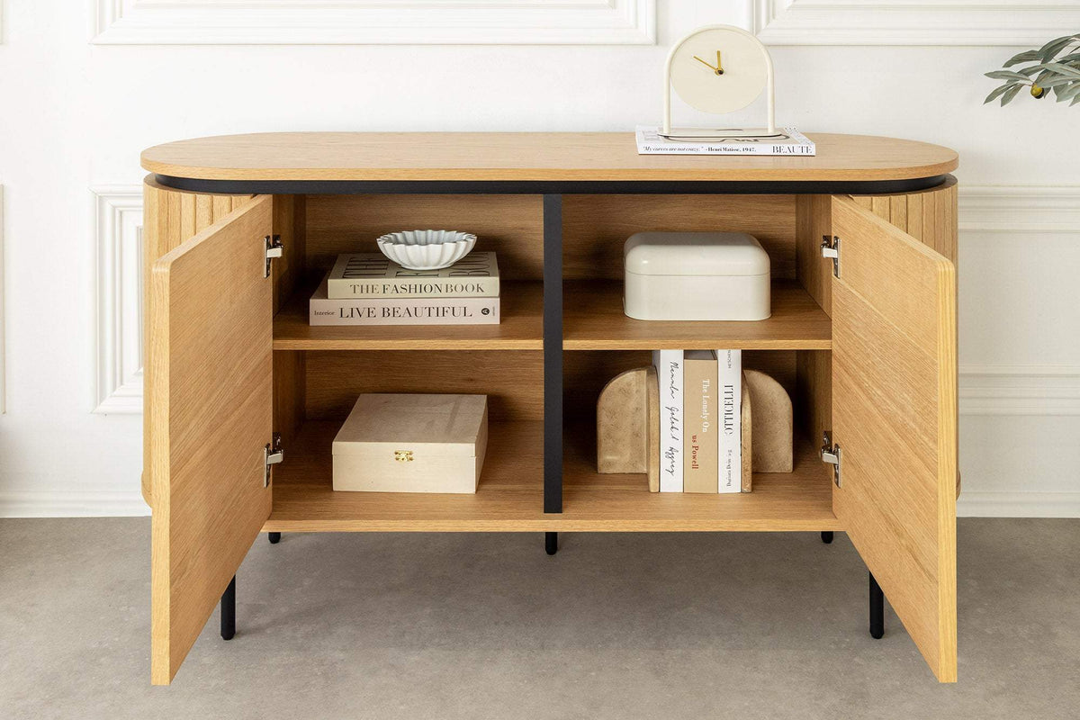 ATELIER barna tölgyfa furnér komód 120 cm