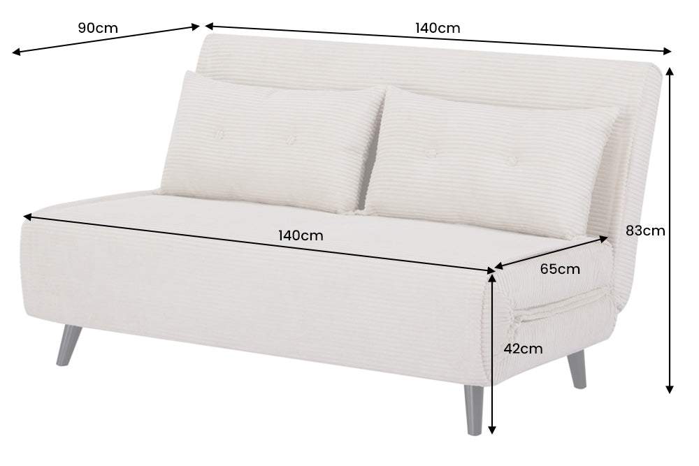 SMART MULTIFUNCTION zöld kordbársony fotelágy 140 cm