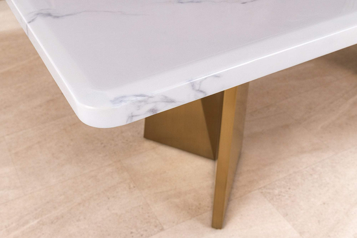 EXTRAVAGANCIA fehér márvány étkezőasztal 200 cm