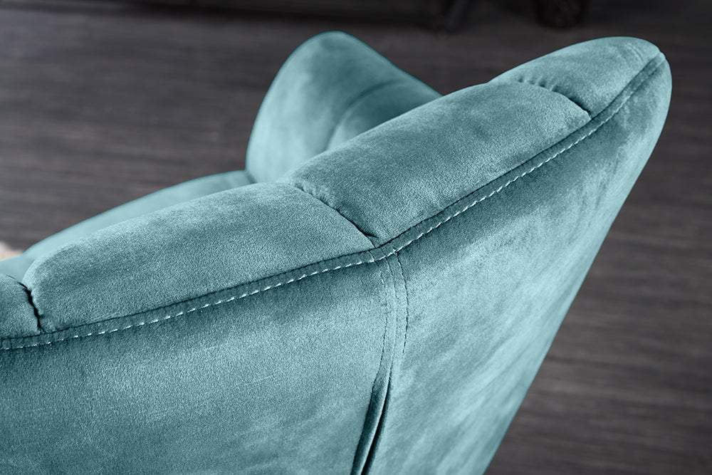 PAPILLON kék bársony fotel