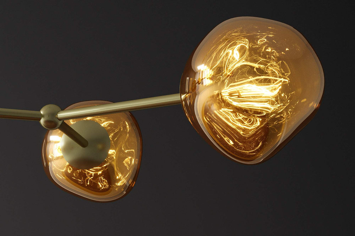 LIQUID DIAMOND arany üveg függőlámpa