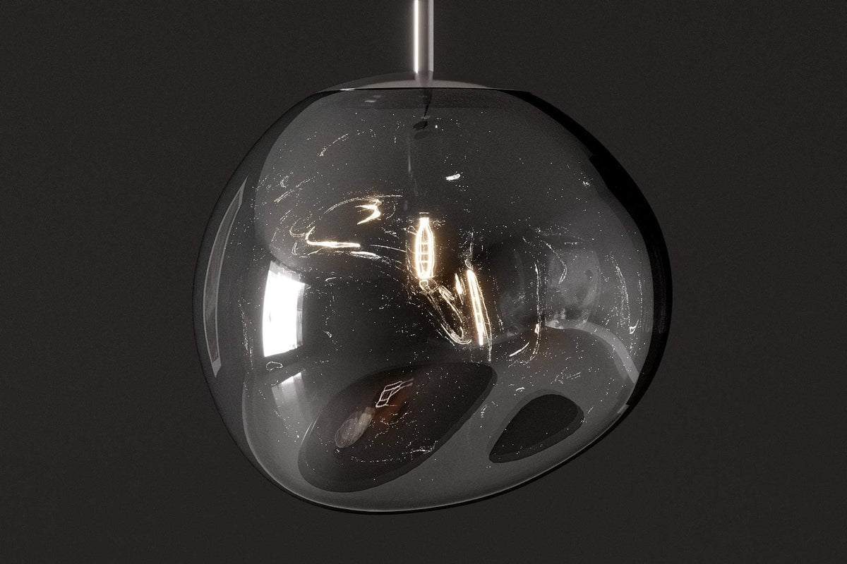 LIQUID DIAMOND fekete üveg függőlámpa 20 cm