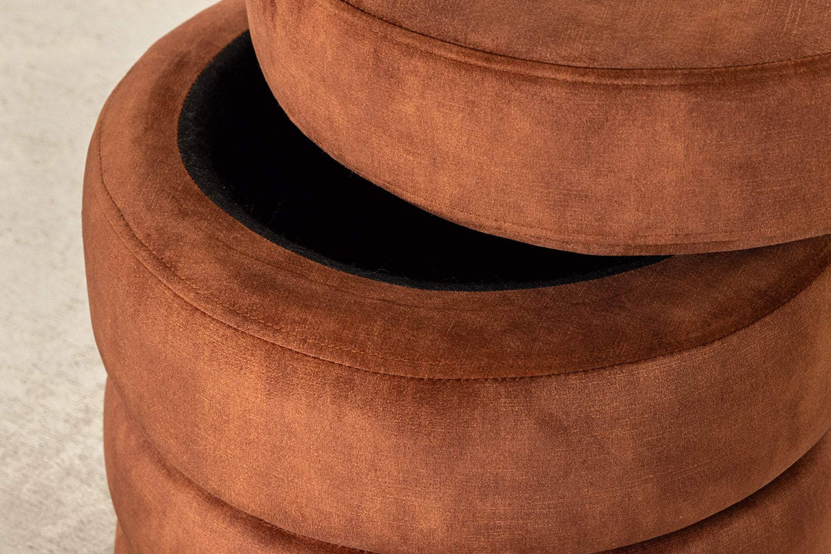 VOQUE barna bársony lábtartó