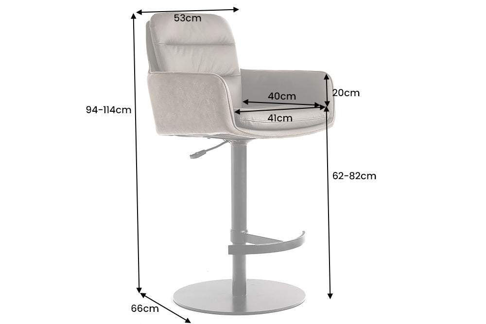 BIG GEORGE barna bőr bárszék