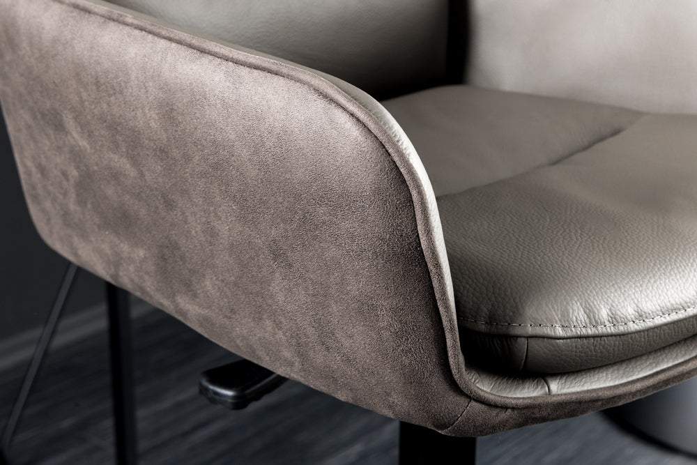 BIG GEORGE taupe bőr bárszék