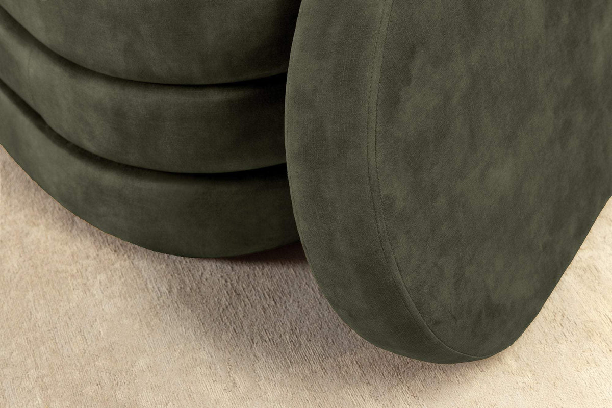 VOQUE zöld bársony ülőpad