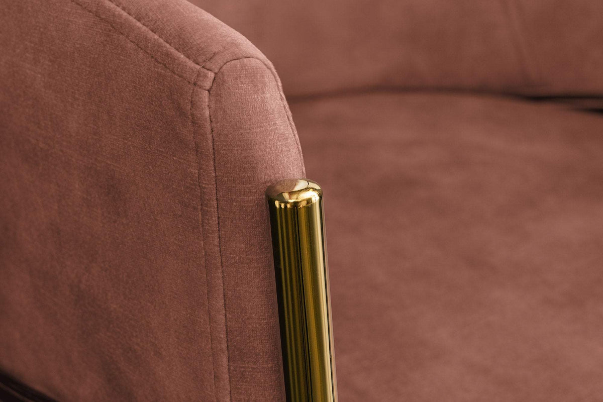 NOBLESSE rózsaszín bársony szék