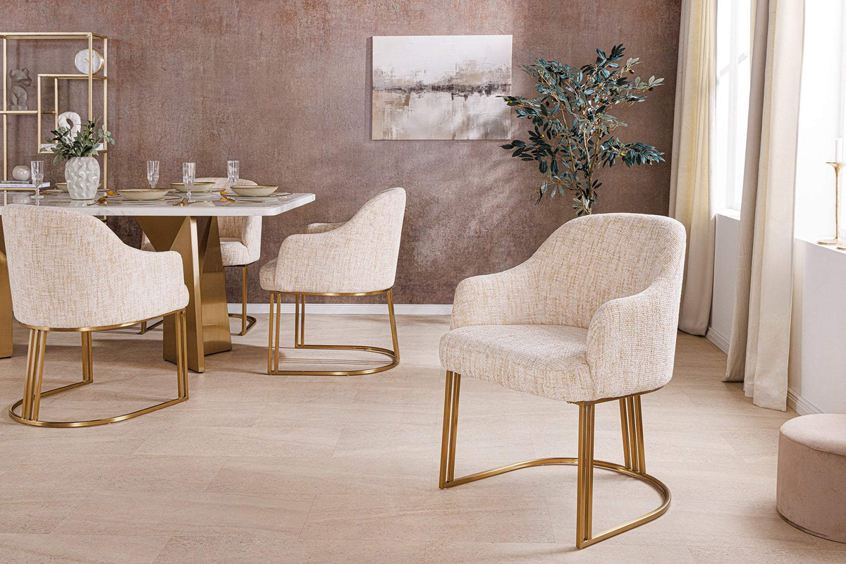 EXTRAVAGANCIA bézs polyester zsenília szék