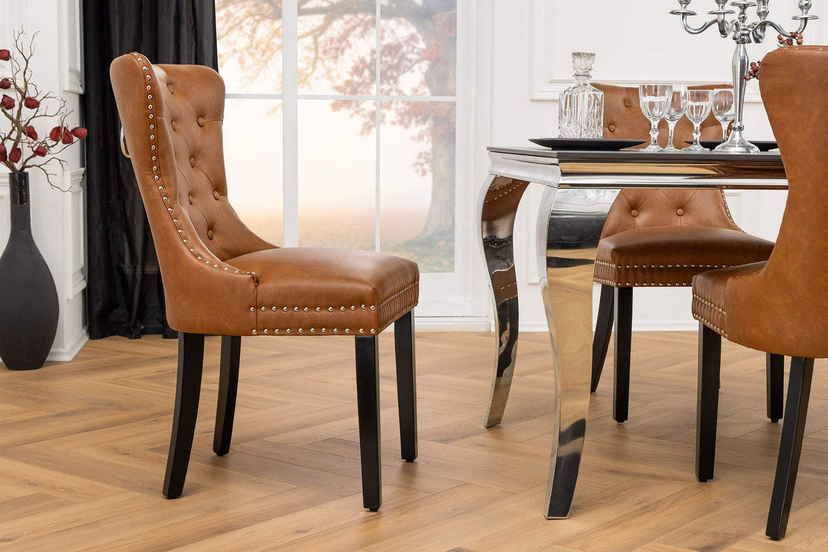 CASTLE barna műbőr szék