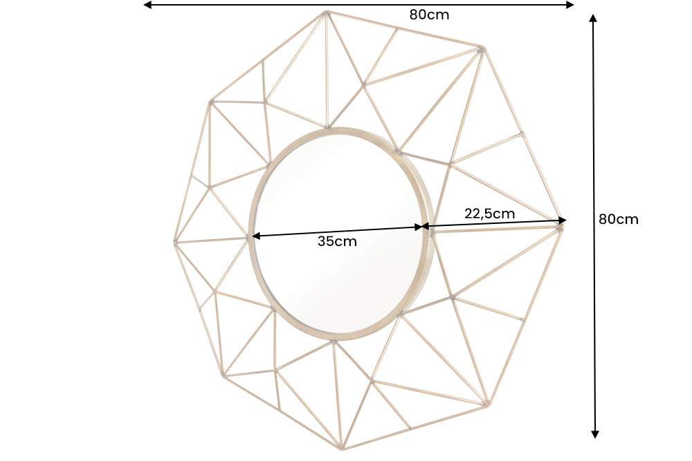 DIAMOND L arany vas falitükör