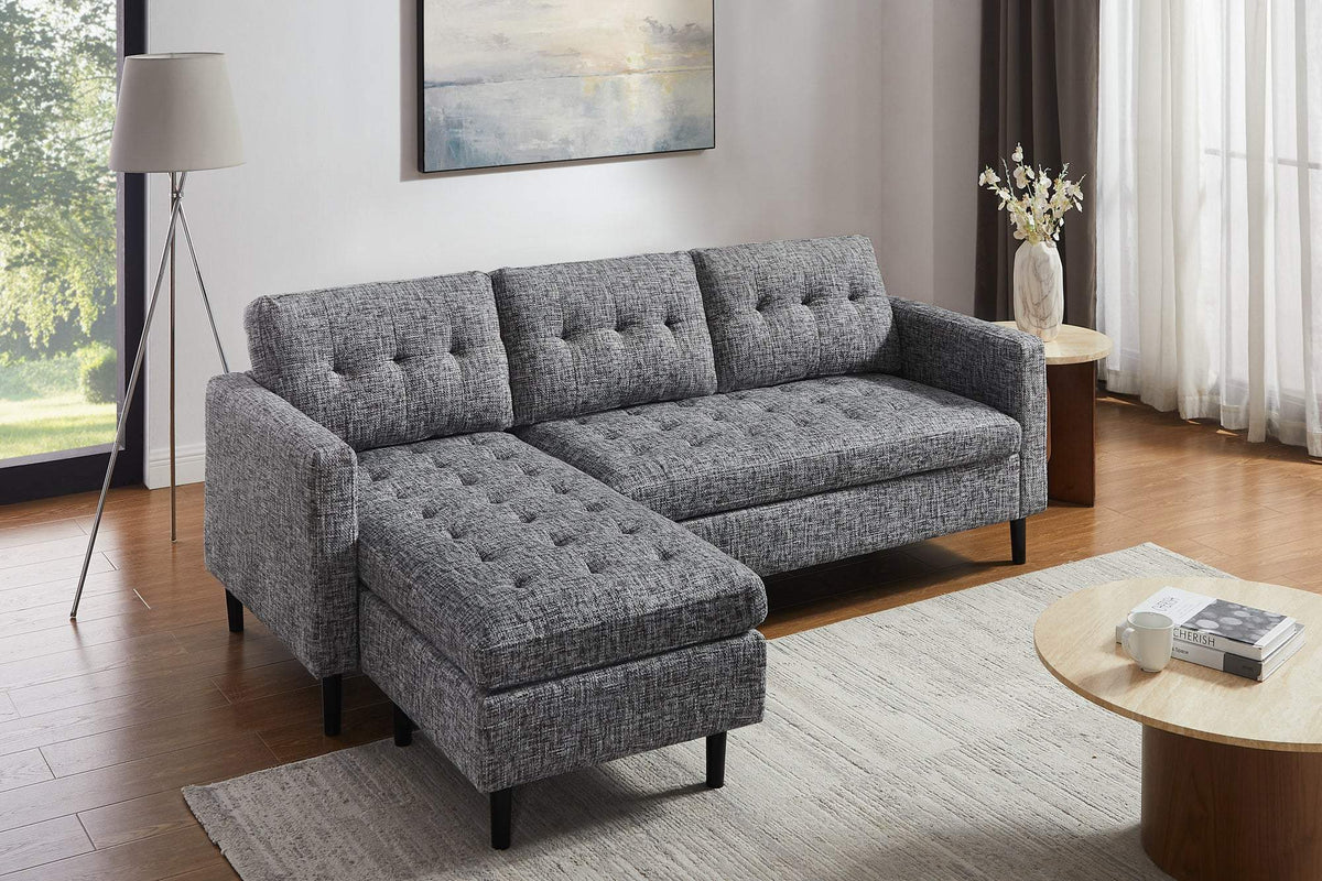 STOCKHOLM szürke szövet sarokkanapé