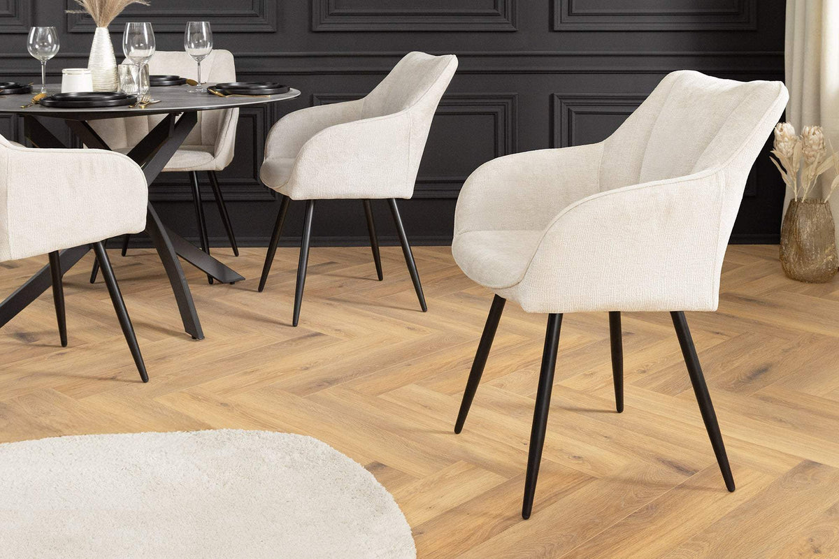 AVIGNON bézs polyester zsenília forgószék