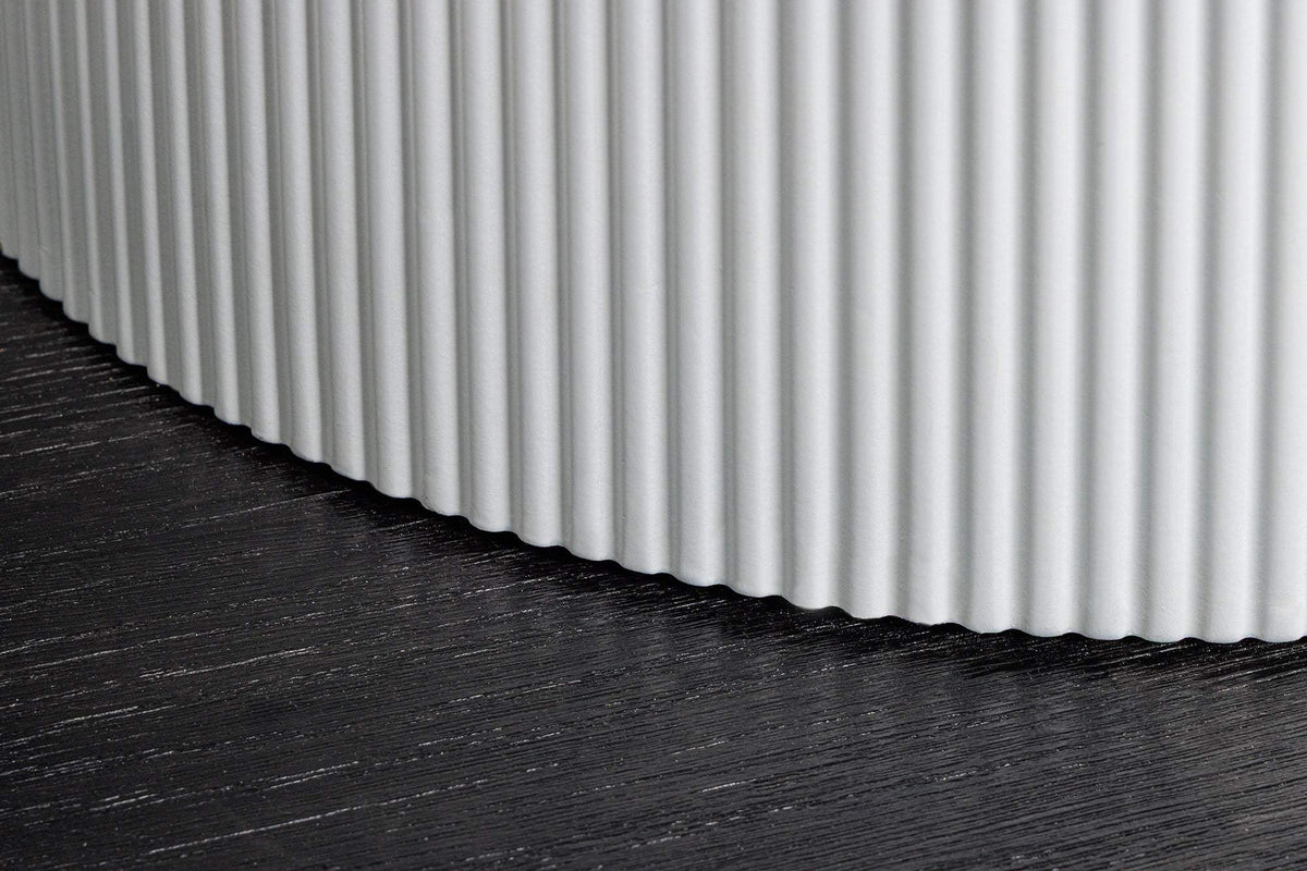 UNIQUE fehér kerámia kerek étkezőasztal 120 cm