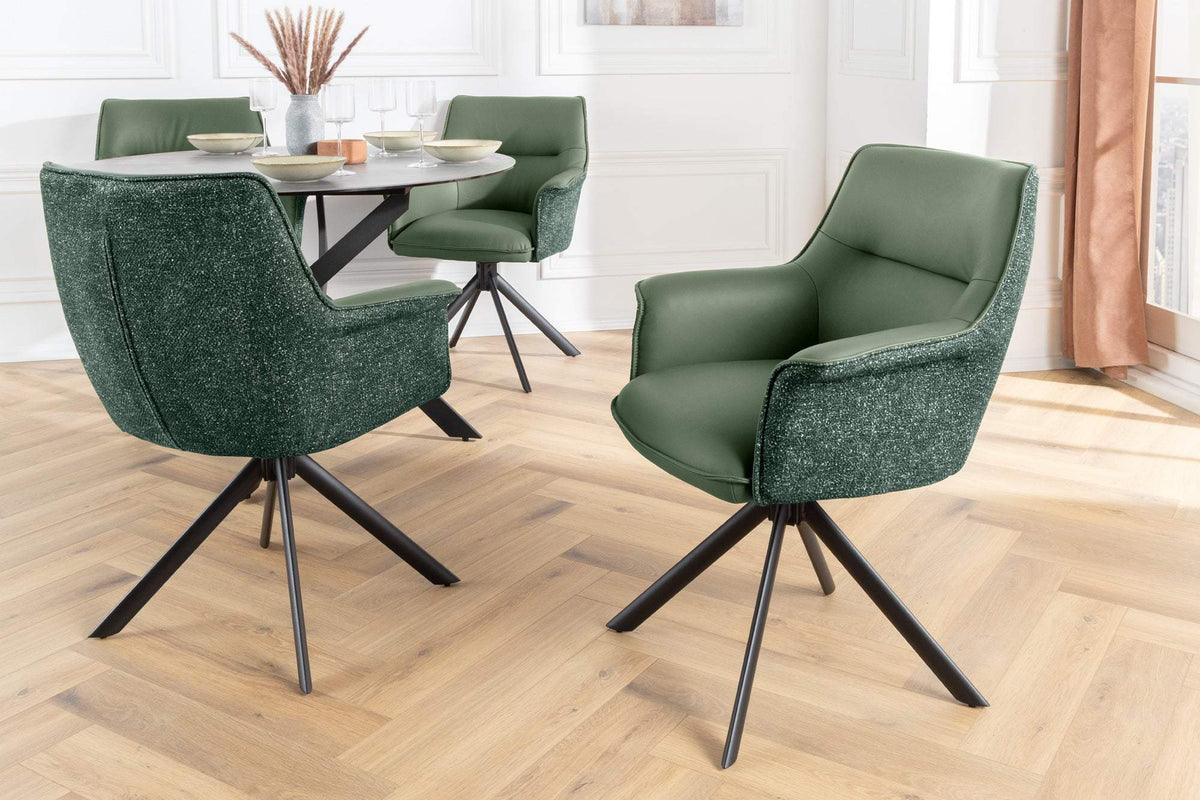 LE GRAND zöld bőr forgószék