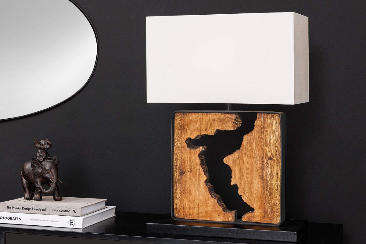 DESIGNED BY NATURE barna esőfa asztali lámpa