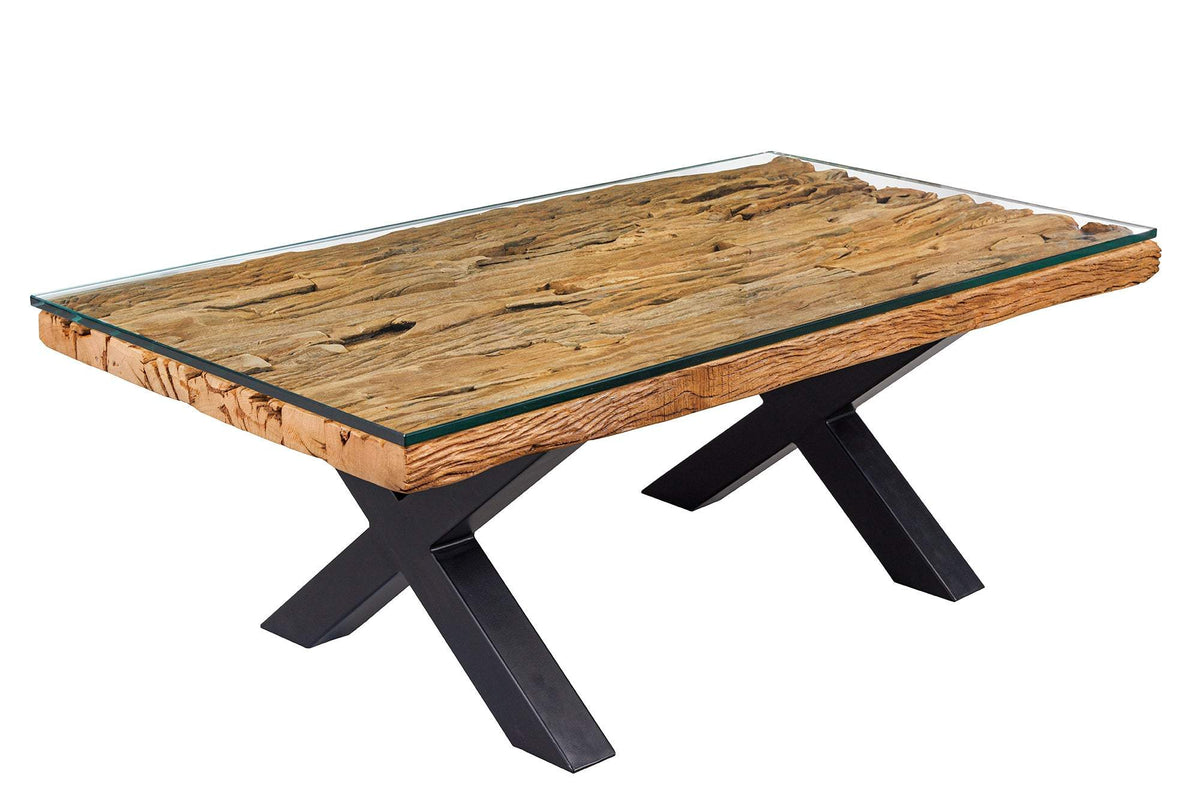 BARRACUDA barna tikfa dohányzóasztal