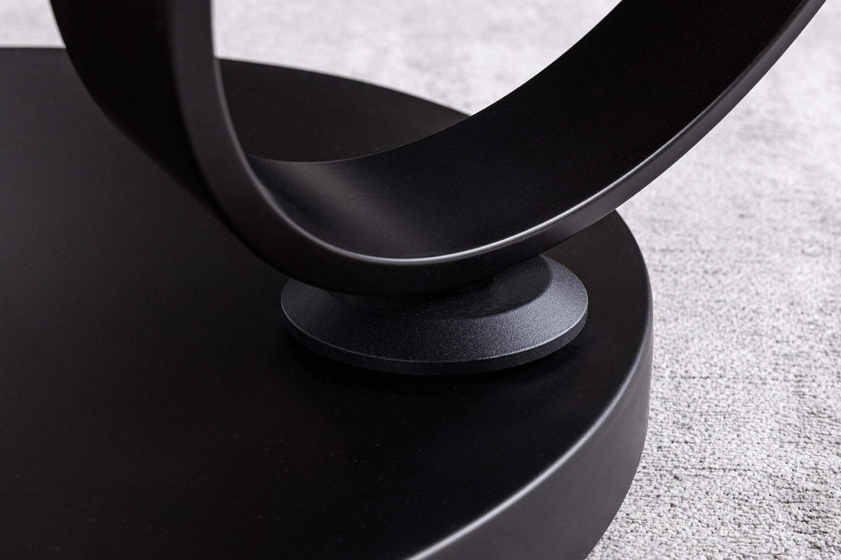 DANCING RINGS fekete kerámia dohányzóasztal