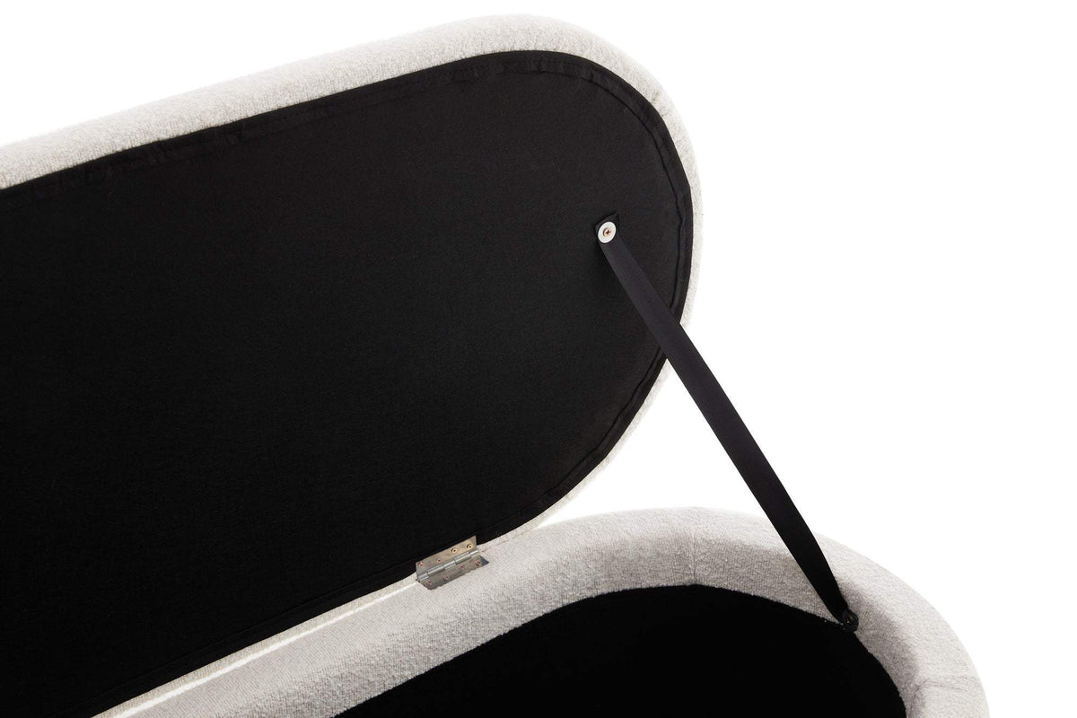 VOQUE fehér és fekete buklé ülőpad