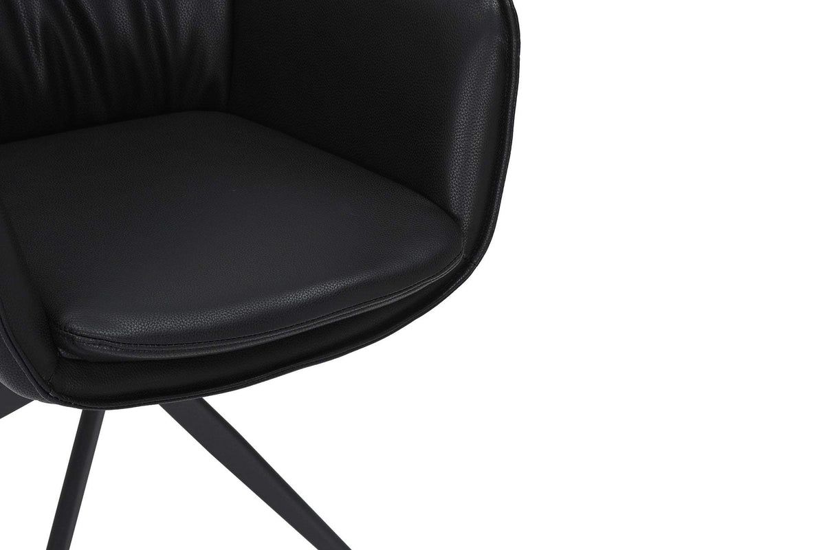 VOGUE fekete műbőr forgószék