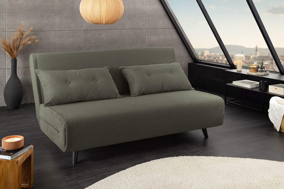 SMART MULTIFUNCTION zöld kordbársony fotelágy 140 cm