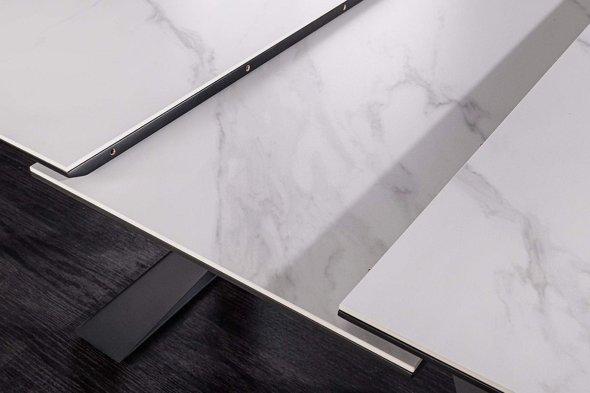 CONCORD fehér kerámia étkezőasztal 180-230 cm