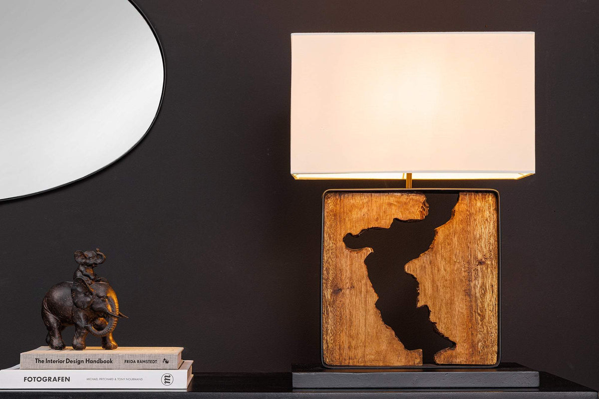 DESIGNED BY NATURE barna esőfa asztali lámpa