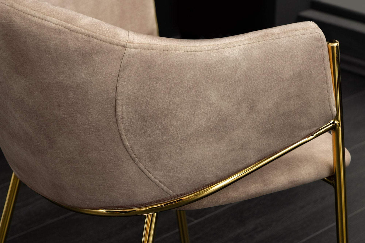 NOBLESSE bézs bársony szék