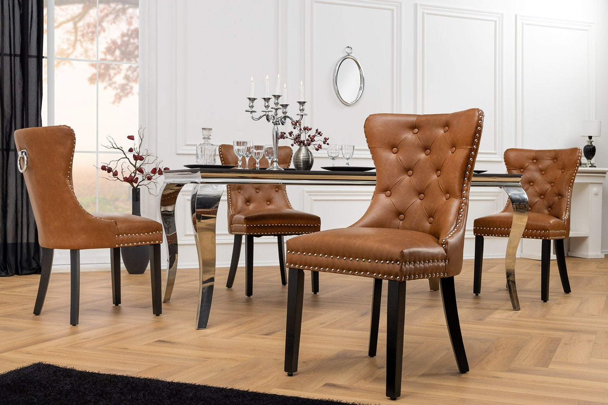 CASTLE barna műbőr szék