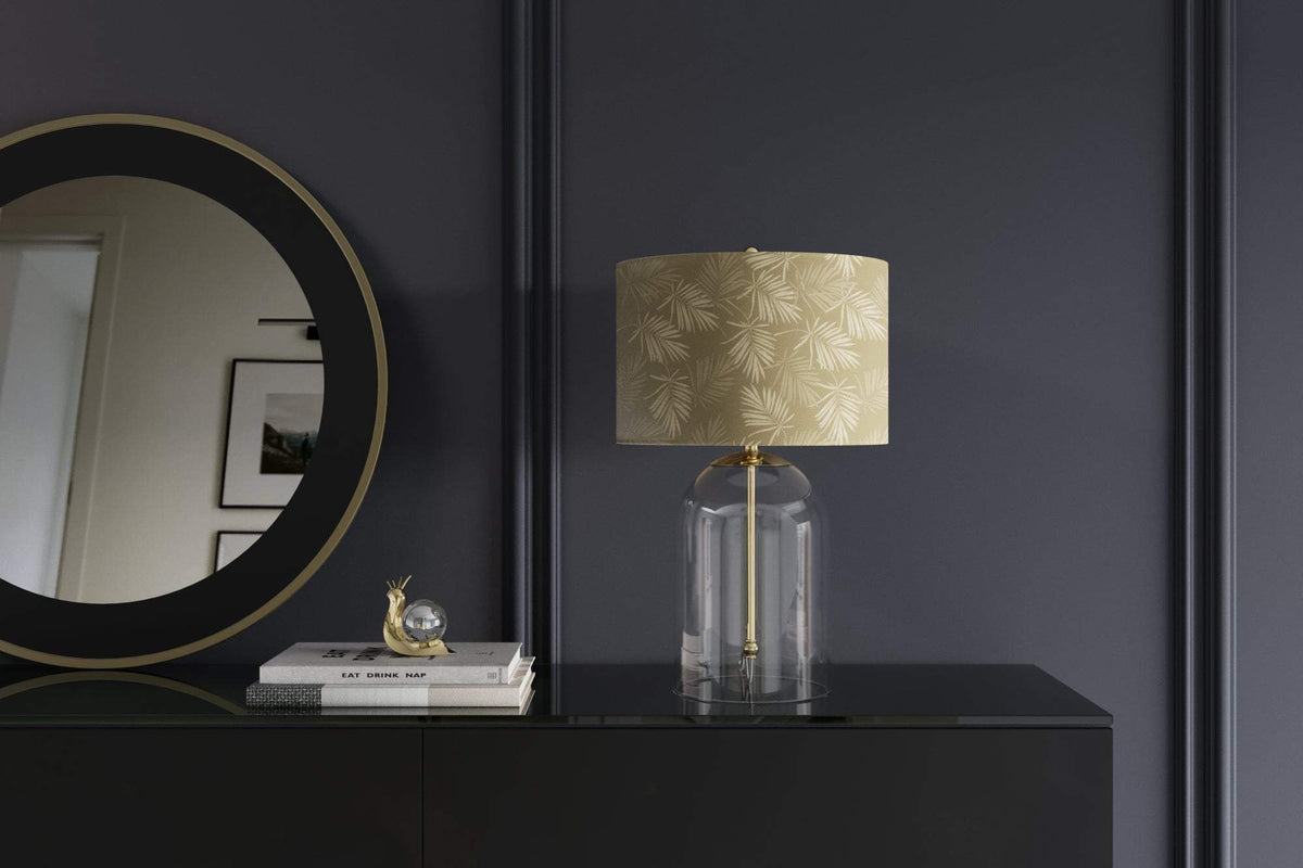 CLASSICO arany üveg asztali lámpa 50 cm