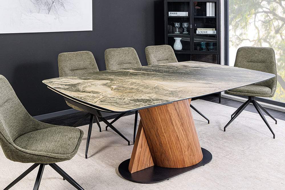 ELEMENTS bézs kerámia étkezőasztal 180-260 cm