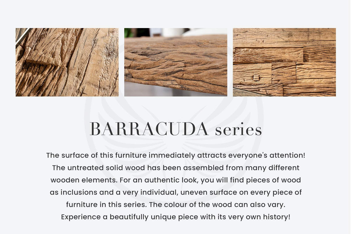 BARRACUDA barna tikfa étkezőasztal 220 cm