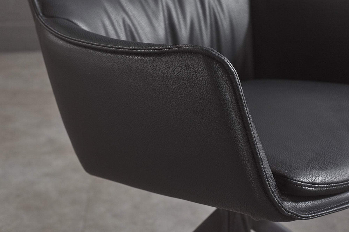 VOGUE fekete műbőr forgószék