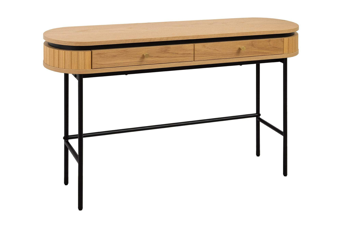 ATELIER barna tölgyfa furnér konzolasztal 120 cm