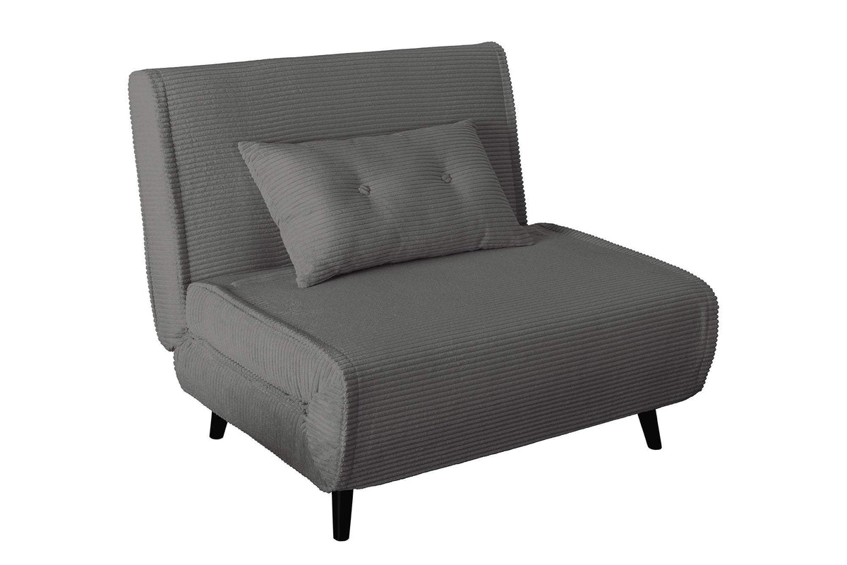 SMART MULTIFUNCTION szürke kordbársony fotelágy 100 cm