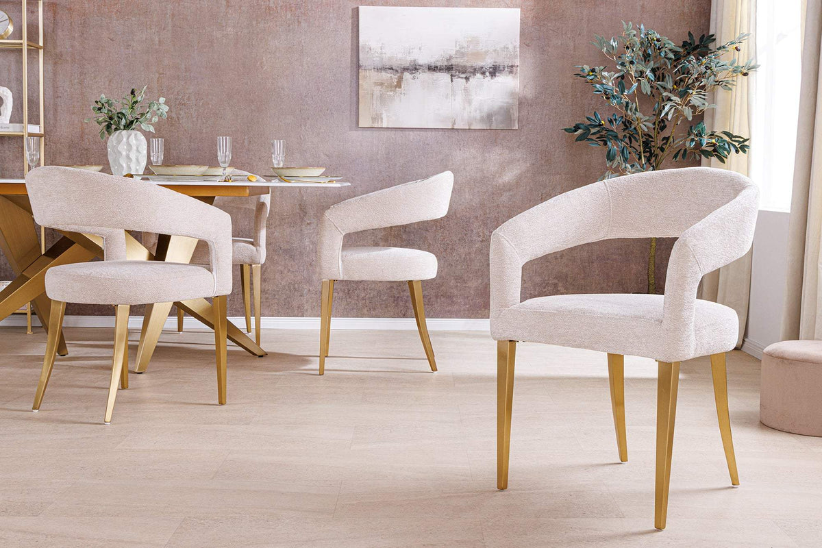 BOUTIQUE bézs szövet szék