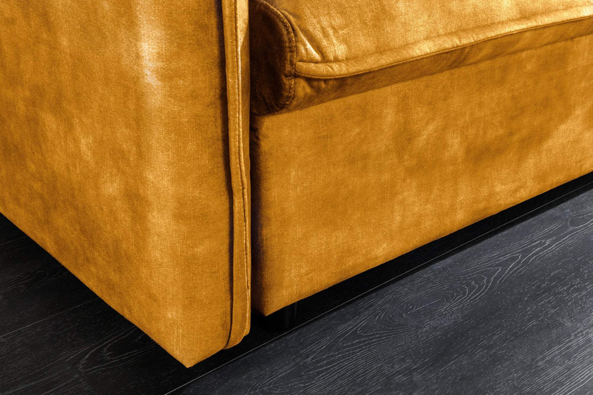 APARTMENT sárga bársony kanapéágy