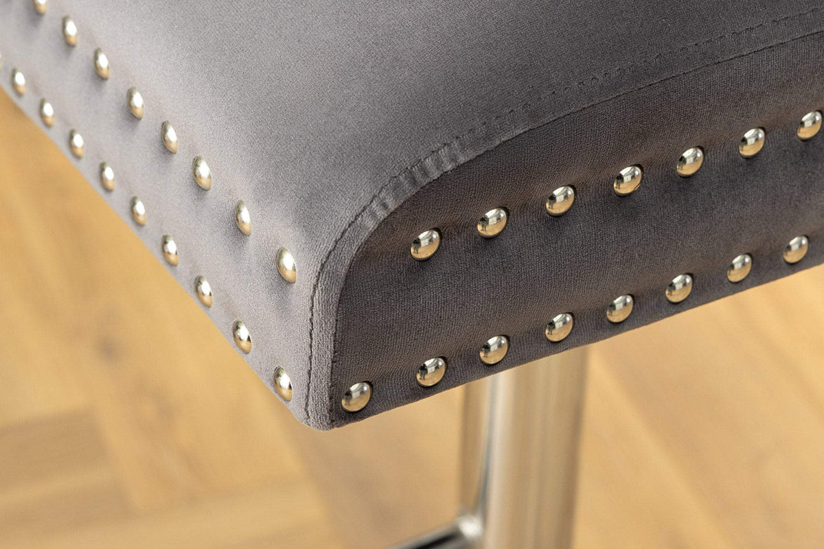 CASTLE szürke bársony bárszék