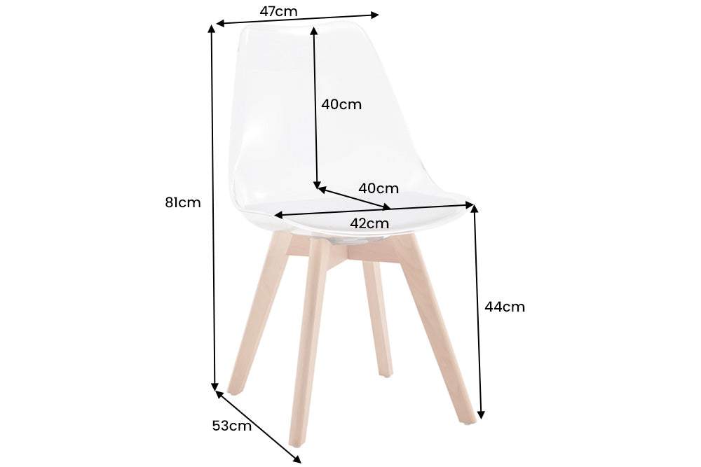 SCANDINAVIA átlátszó műbőr szék