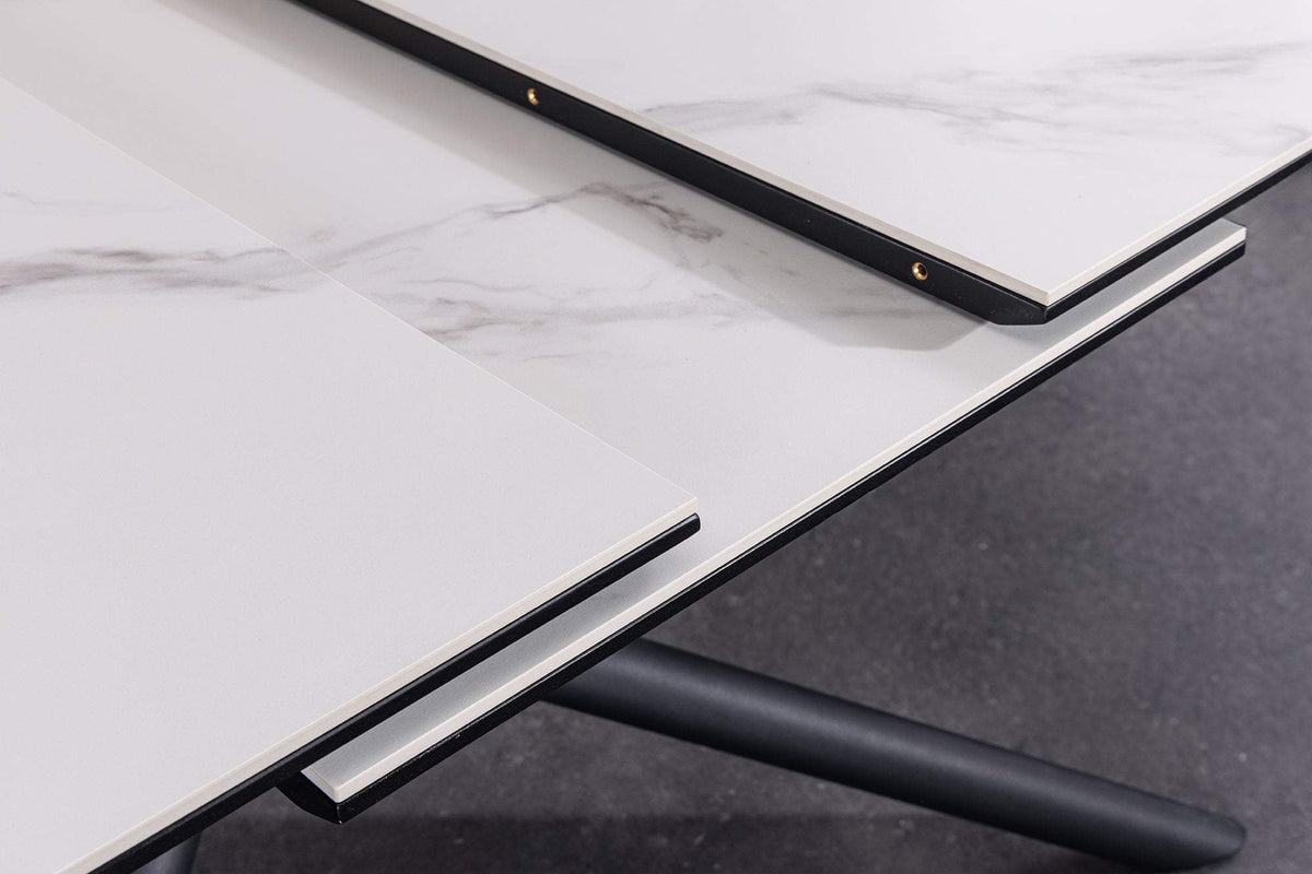 MIKADO fehér kerámia étkezőasztal 180-230 cm