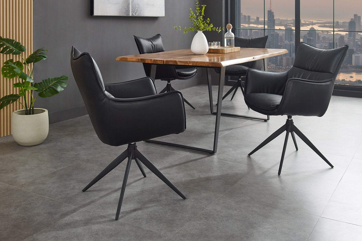 VOGUE fekete műbőr forgószék