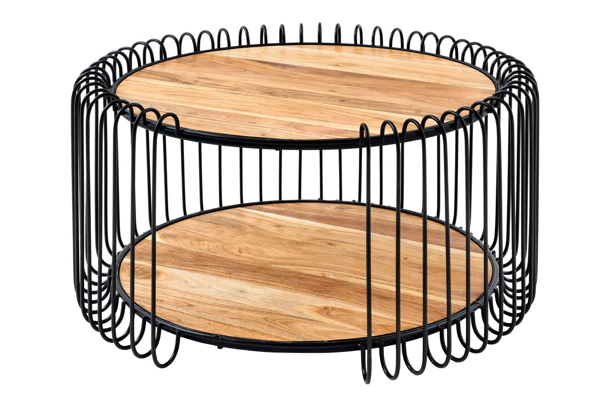 ELEMENTS barna akácfa dohányzóasztal