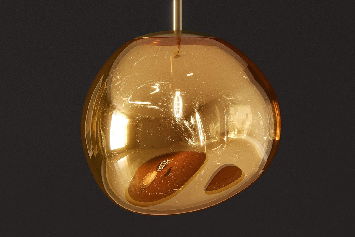 LIQUID DIAMOND arany üveg függőlámpa 20 cm