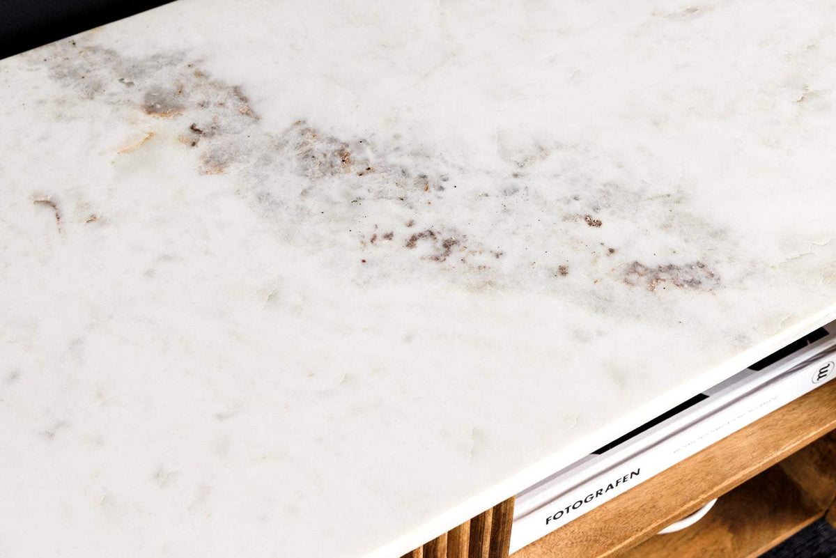 TRES CHIC fehér márvány tv szekrény