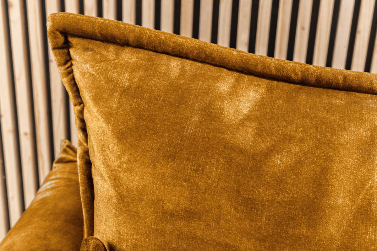 APARTMENT sárga bársony kanapéágy