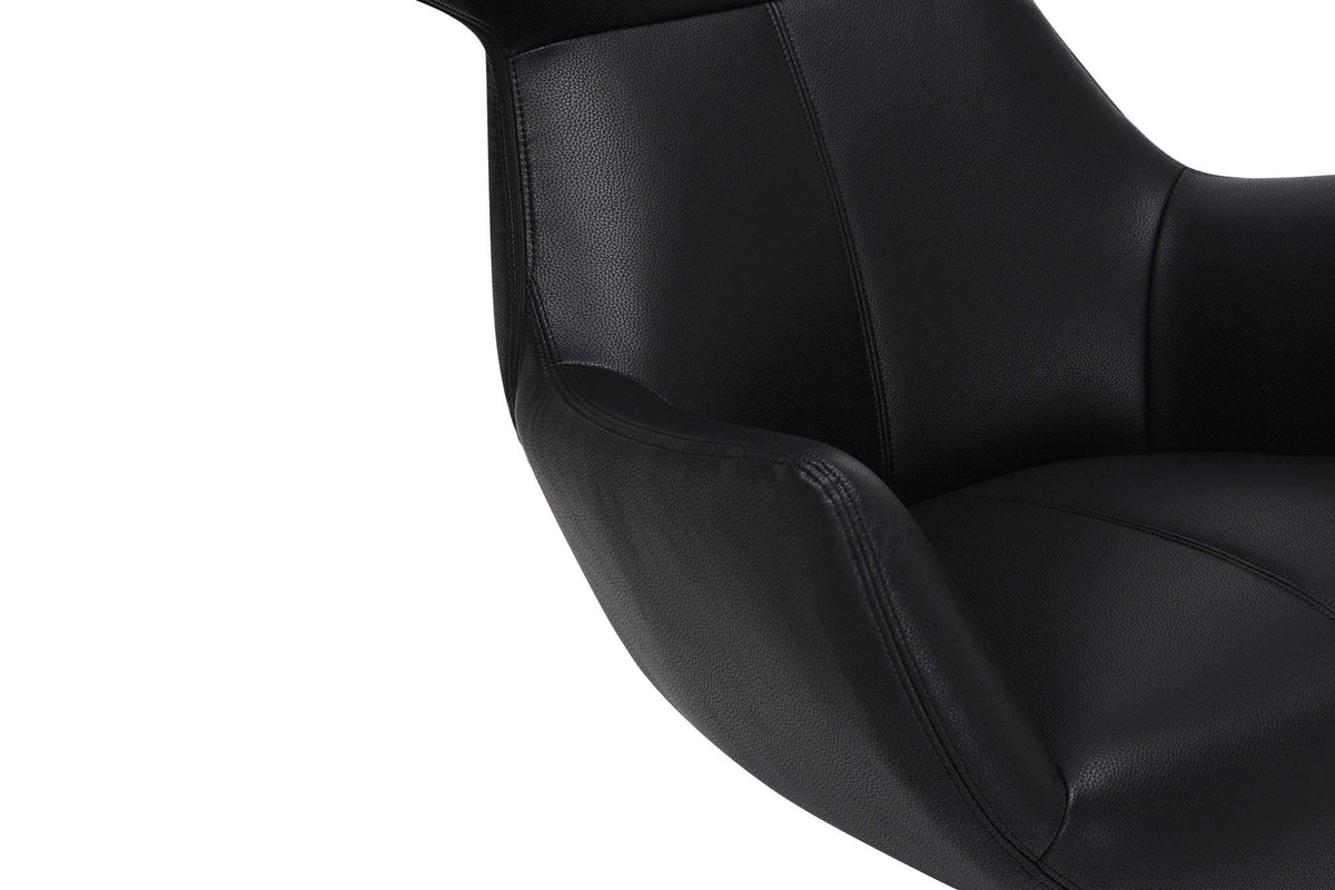 VOGUE fekete műbőr fotel