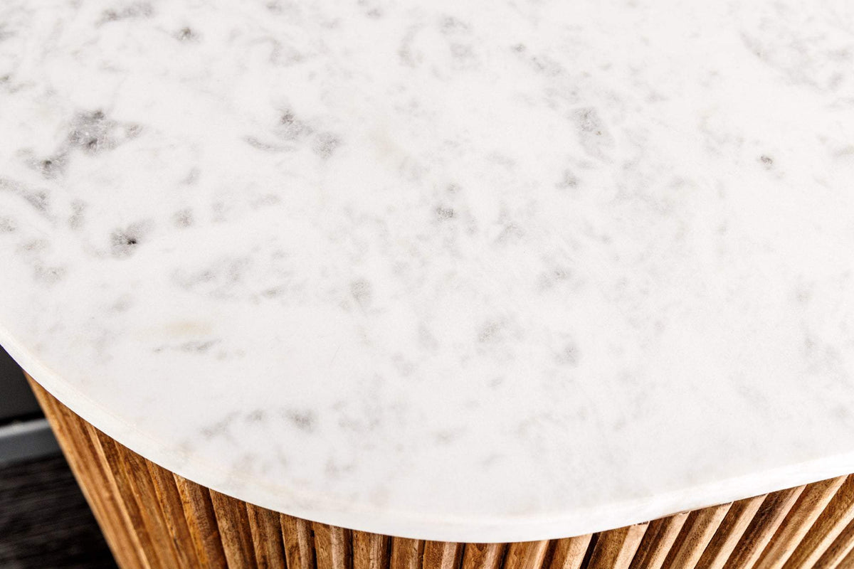 TRES CHIC fehér márvány komód 105 cm