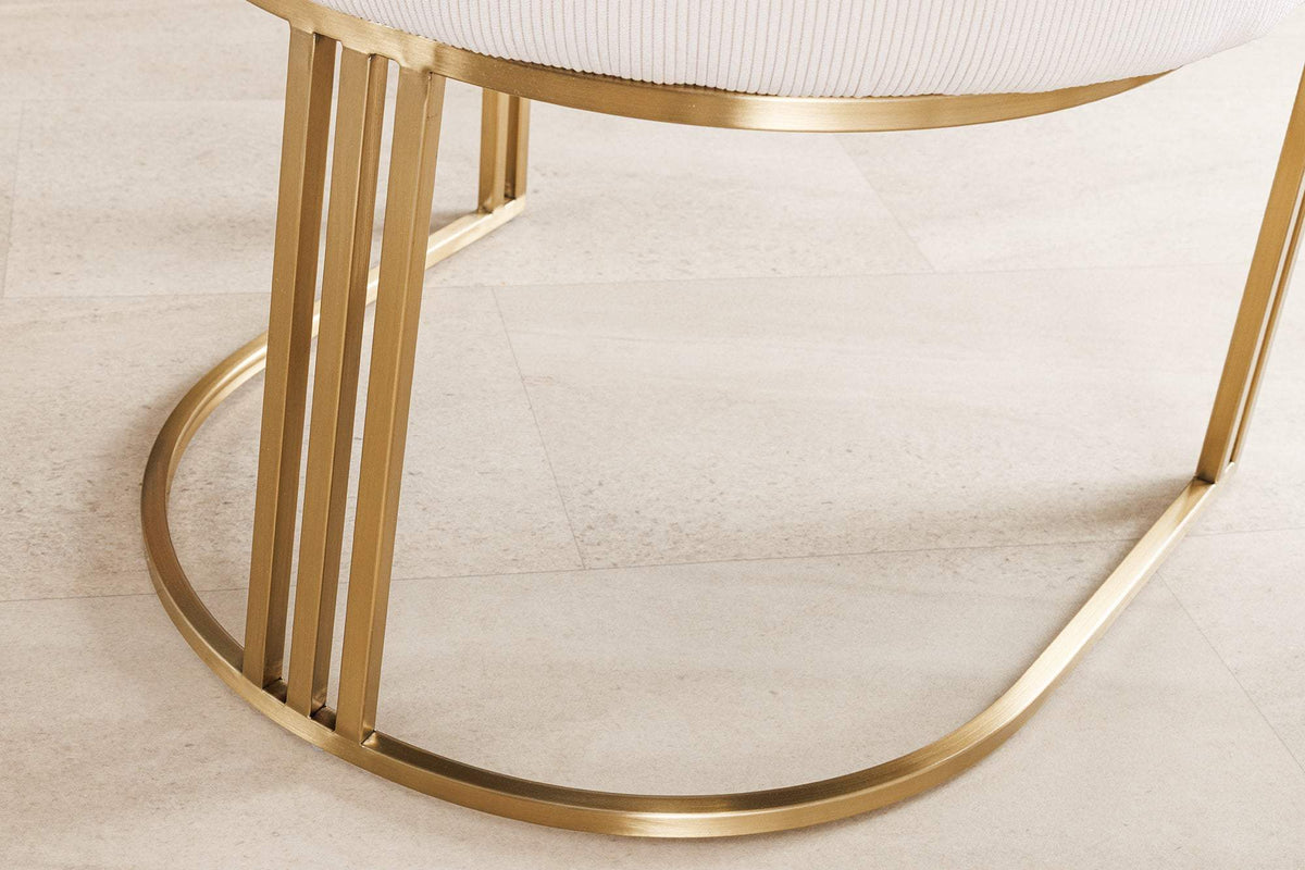 EXTRAVAGANCIA bézs kordbársony szék