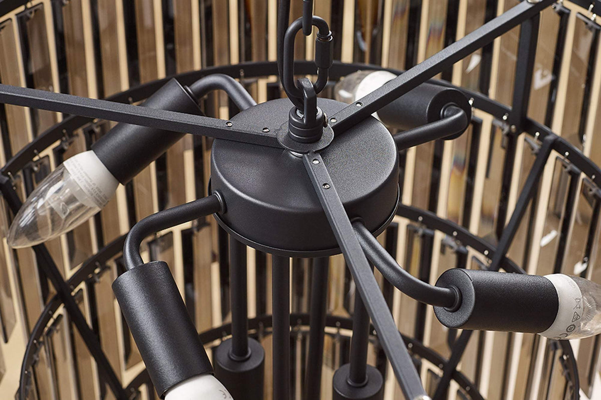 CRYSTAL fekete üveg csillár